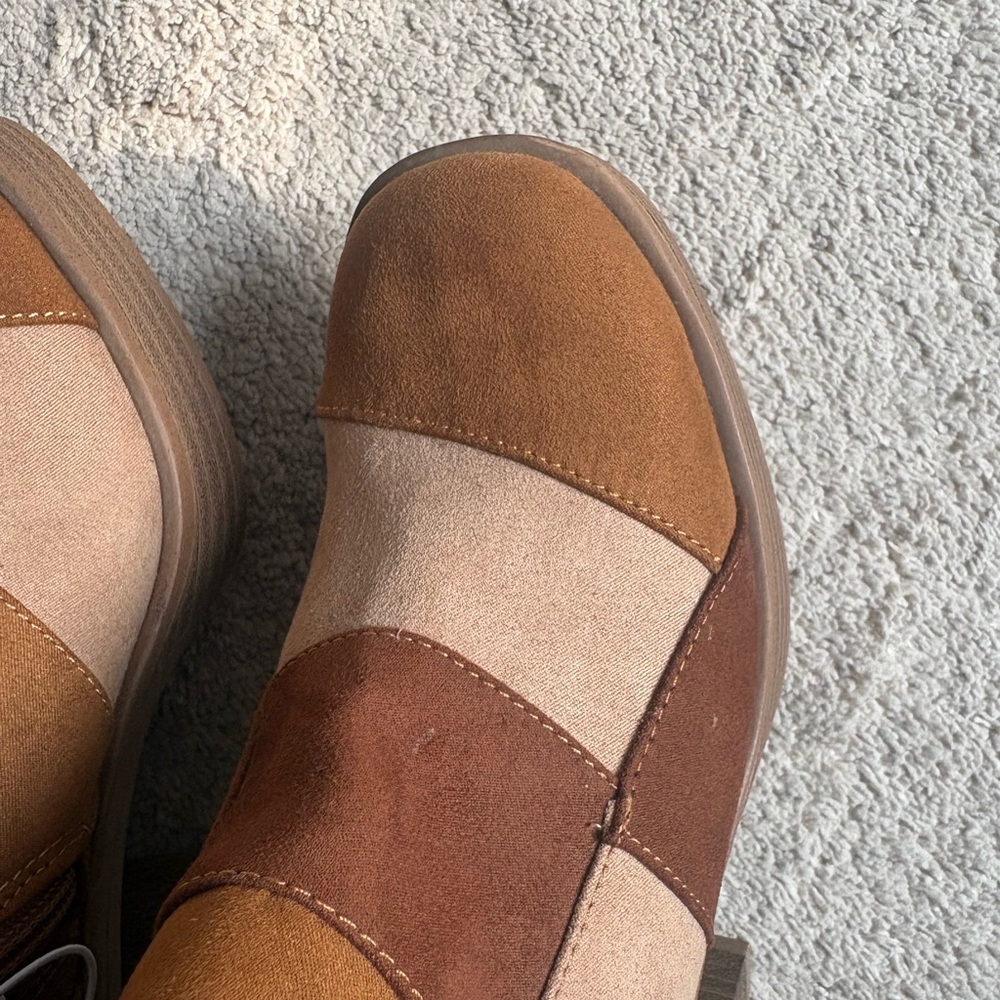 Target Patchwork Suede Platform Ankle Boots - Bro… - image 3